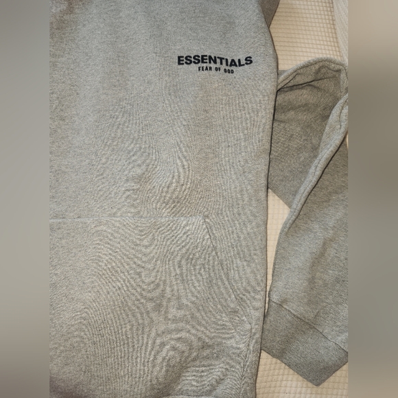 Essentials Gray Hoodie Jacket - Picture 3 of 11